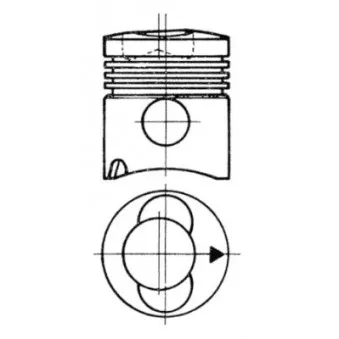 Kit de réparation, Piston/Chemise de cylindre KOLBENSCHMIDT 93315962 pour DEUTZ-FAHR AGROPRIMA DX 4,56 - 90cv