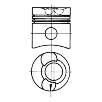 Kit de réparation, Piston/Chemise de cylindre KOLBENSCHMIDT 93334961 pour MERCEDES-BENZ ACTROS N 10/270 - 270cv