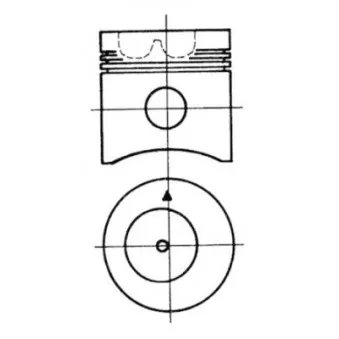 Kit de réparation, Piston/Chemise de cylindre KOLBENSCHMIDT 93355961 pour FENDT Farmer 104 S - 55cv