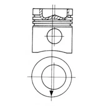 Kit de réparation, Piston/Chemise de cylindre KOLBENSCHMIDT OEM 3144536R1