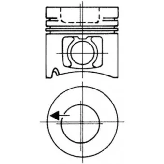 Kit de réparation, Piston/Chemise de cylindre KOLBENSCHMIDT 93484962 pour MERCEDES-BENZ O 303 O 303 - 250cv