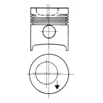 Kit de réparation, Piston/Chemise de cylindre KOLBENSCHMIDT OEM D0NN6055A