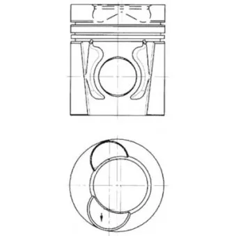 Kit de réparation, Piston/Chemise de cylindre KOLBENSCHMIDT OEM 256960