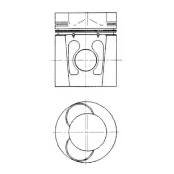 Kit de réparation, Piston/Chemise de cylindre KOLBENSCHMIDT 94447961 pour MAN F2000 N 214, N 216 - 364cv