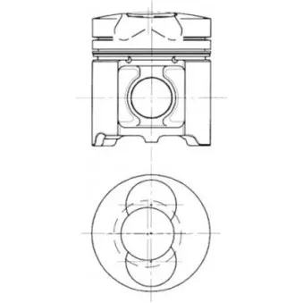 Kit de réparation, Piston/Chemise de cylindre KOLBENSCHMIDT 94473960 pour DEUTZ-FAHR DX 3,90 - 75cv