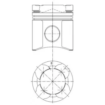 Kit de réparation, Piston/Chemise de cylindre KOLBENSCHMIDT OEM 51025117317