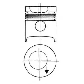 Kit de réparation, Piston/Chemise de cylindre KOLBENSCHMIDT OEM D0NN6055A