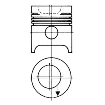 Kit de réparation, Piston/Chemise de cylindre KOLBENSCHMIDT OEM D0NN6055A