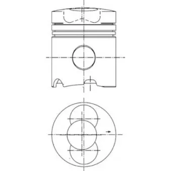 Kit de réparation, Piston/Chemise de cylindre KOLBENSCHMIDT 99343960 pour MAGIRUS-DEUTZ D-Series 80D7FK - 80cv