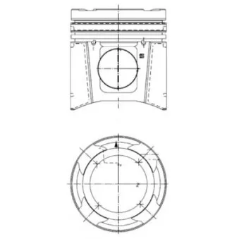 Kit de réparation, Piston/Chemise de cylindre KOLBENSCHMIDT 99697961 pour MAN TGA 35,480 - 480cv