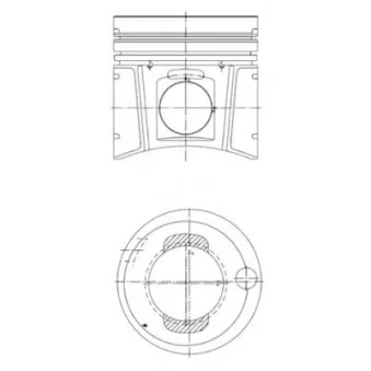 Kit de réparation, Piston/Chemise de cylindre KOLBENSCHMIDT 99979960 pour MERCEDES-BENZ O 303 O 303 - 250cv