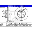 ATE 24.0122-0314.1 - Jeu de 2 disques de frein avant