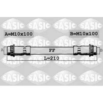 Flexible de frein SASIC 6604040 pour RENAULT CLIO 1.6 RS - 200cv