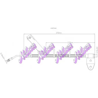 KAWE H4944 - Flexible de frein