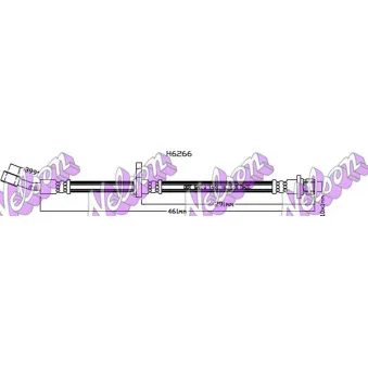 KAWE H6266 - Flexible de frein