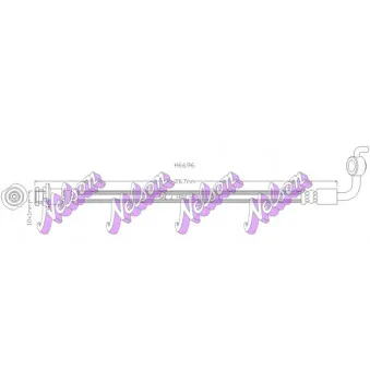 KAWE H6696 - Flexible de frein