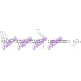 KAWE H6836 - Flexible de frein