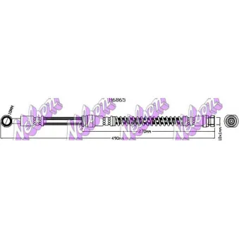 KAWE H6865 - Flexible de frein