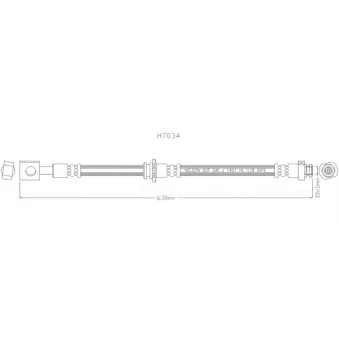 KAWE H7034 - Flexible de frein