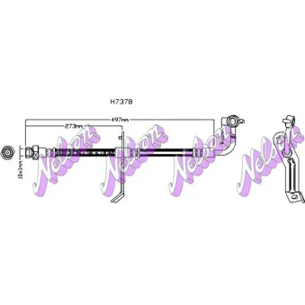 KAWE H7378 - Flexible de frein
