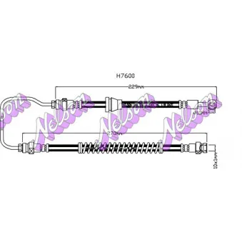 KAWE H7600 - Flexible de frein