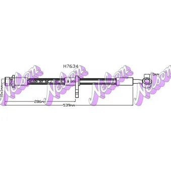 KAWE H7634 - Flexible de frein