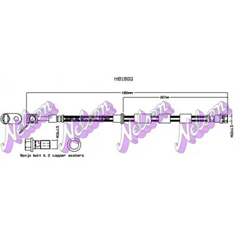 KAWE H8180Q - Flexible de frein