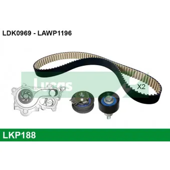LUCAS LKP188 - Pompe à eau + kit de courroie de distribution