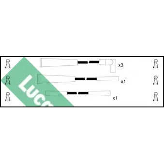LUCAS LUC4120 - Kit de câbles d'allumage