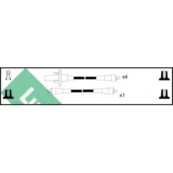 LUCAS LUC4124 - Kit de câbles d'allumage