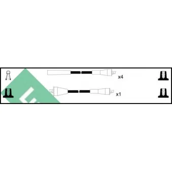 LUCAS LUC4157 - Kit de câbles d'allumage
