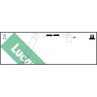 LUCAS LUC4193 - Kit de câbles d'allumage