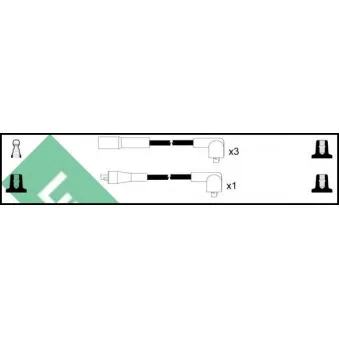 LUCAS LUC4385 - Kit de câbles d'allumage