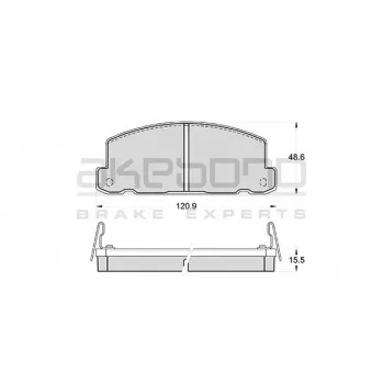 AKEBONO AN-137WK - Jeu de 4 plaquettes de frein avant