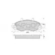 AKEBONO AN-4577WK - Jeu de 4 plaquettes de frein avant