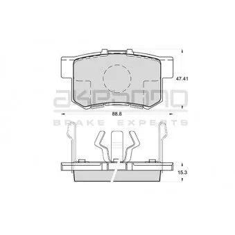 Jeu de 4 plaquettes de frein arrière AKEBONO OEM 43022TL0G50