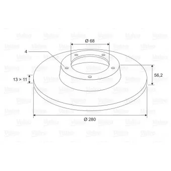 Jeu de 2 disques de frein avant VALEO OEM 8A0615301