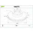 VALEO 186275 - Jeu de 2 disques de frein avant