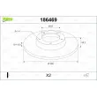 VALEO 186469 - Jeu de 2 disques de frein arrière
