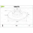 VALEO 186470 - Jeu de 2 disques de frein arrière