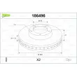 VALEO 186496 - Jeu de 2 disques de frein avant