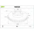 VALEO 186526 - Jeu de 2 disques de frein avant