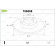 VALEO 186569 - Jeu de 2 disques de frein arrière