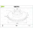 VALEO 186701 - Jeu de 2 disques de frein avant