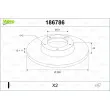 VALEO 186786 - Jeu de 2 disques de frein arrière