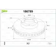 VALEO 186789 - Jeu de 2 disques de frein avant