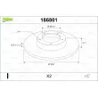 VALEO 186801 - Jeu de 2 disques de frein arrière