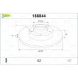VALEO 186844 - Jeu de 2 disques de frein arrière