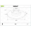 VALEO 186847 - Jeu de 2 disques de frein arrière