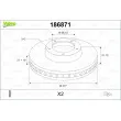 VALEO 186871 - Jeu de 2 disques de frein avant